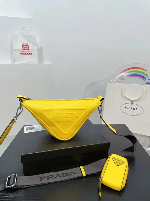 Prada Triangle Belt Bag Vibrant Yellow