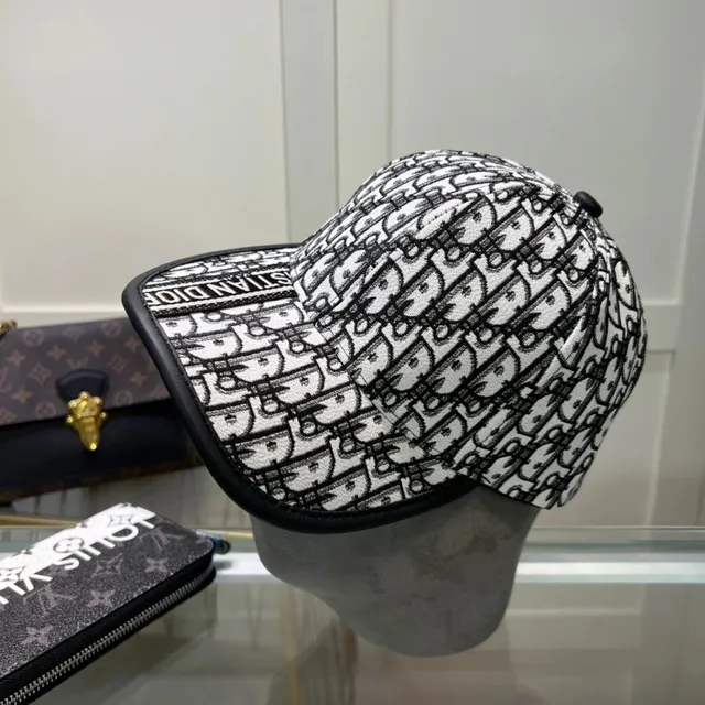 Dior Baseball Cap Oblique Logo Print