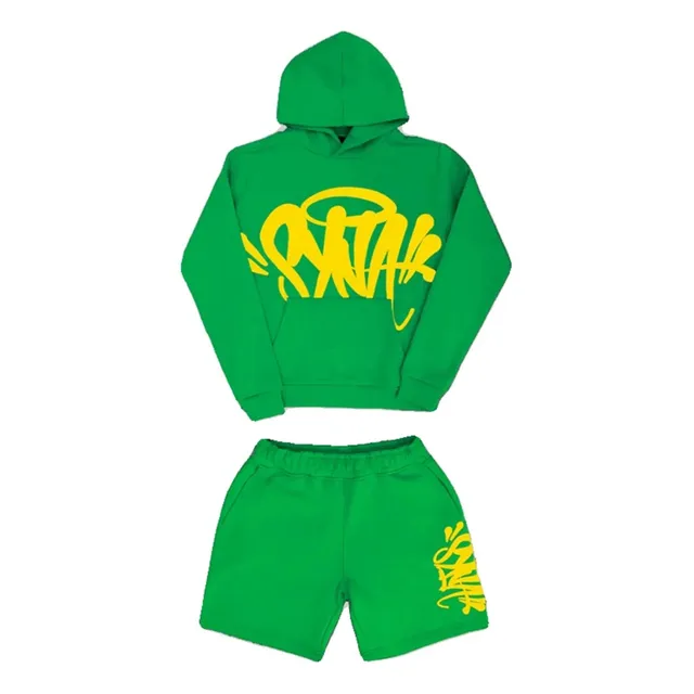 Corteiz Hoodie and Shorts Set Graffiti Logo