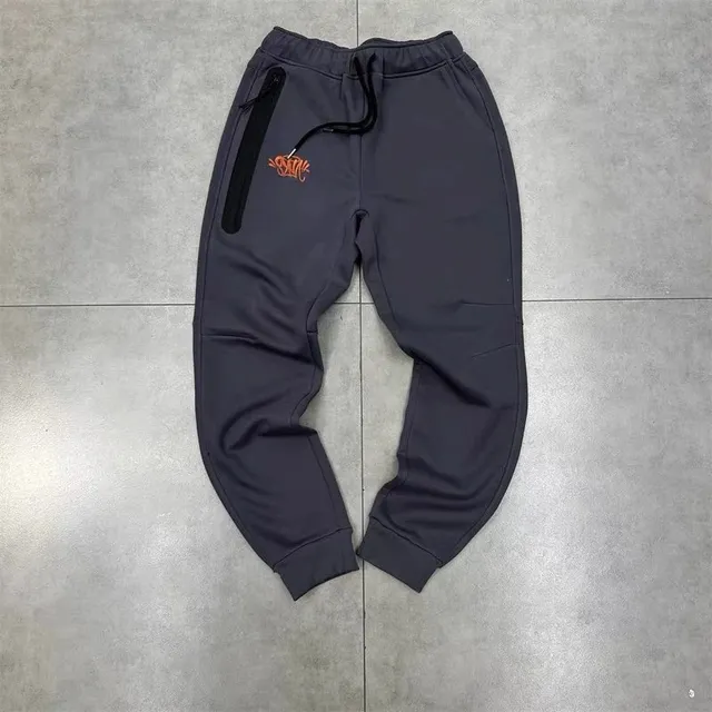 Nike Tech Fleece Joggers Dark Grey with Orange Logo