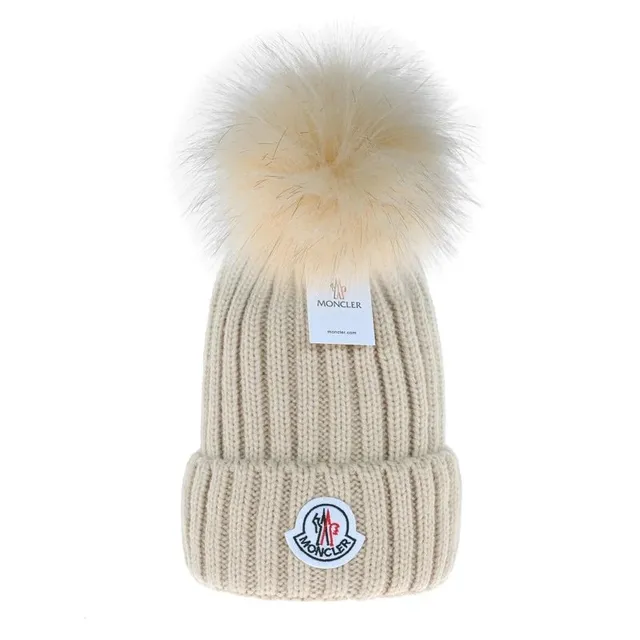 Moncler Pom-Pom Beanie Cream