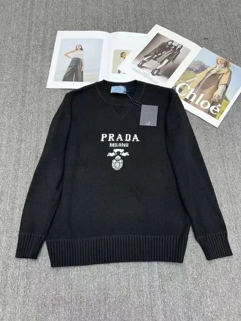 Prada Logo Knit Sweater Milano Crest