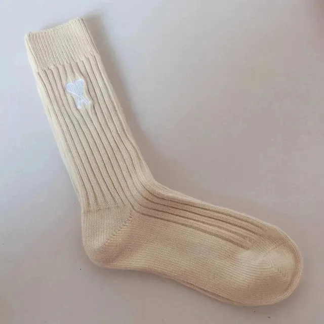 Comme des Garçons Ribbed Sock Heart Logo