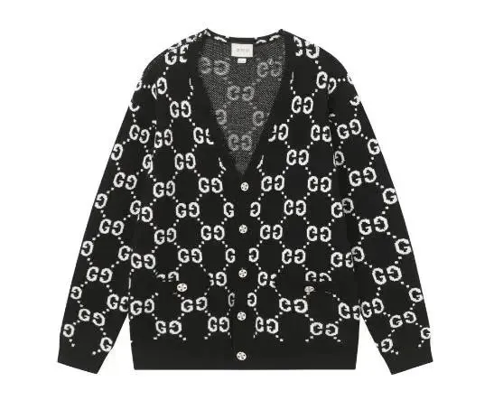 Gucci GG Knit Cardigan Monogram Intarsia