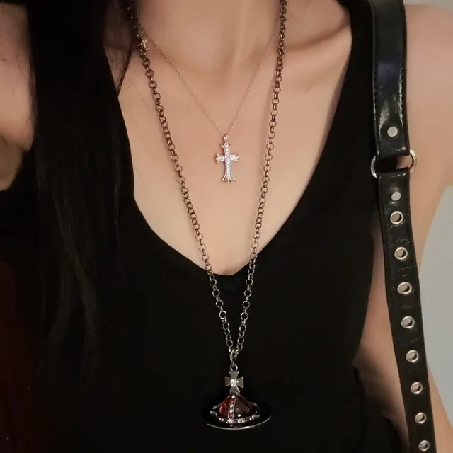 Red Planet+Double Cross Chain 2-piece Set