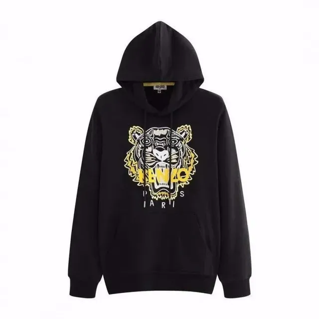 Kenzo Tiger Hoodie Gold Tiger Print