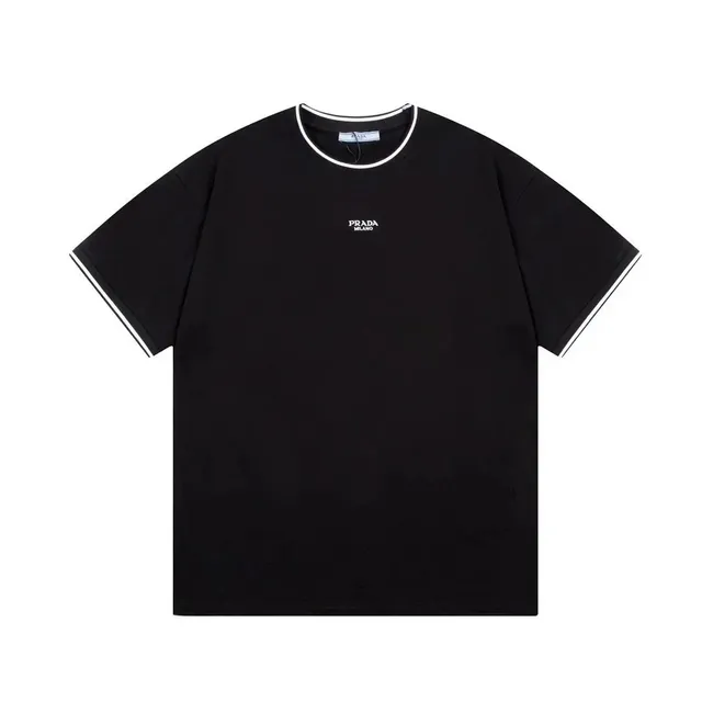 Prada Logo T-Shirt Contrast Trim