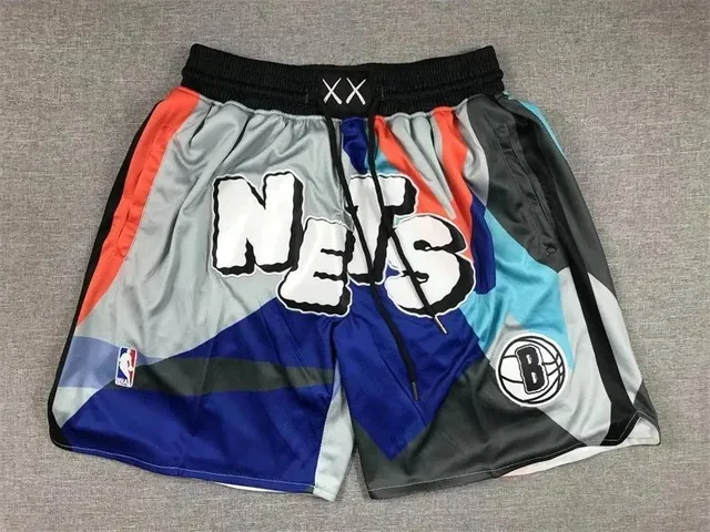 MLB × NBA Brooklyn Nets Shorts Colorblock Logo