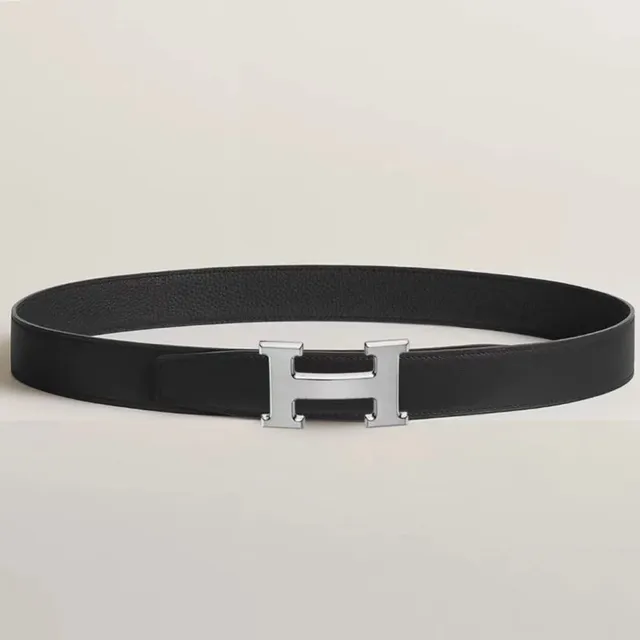 Silver buckle/Black and Black 32mm