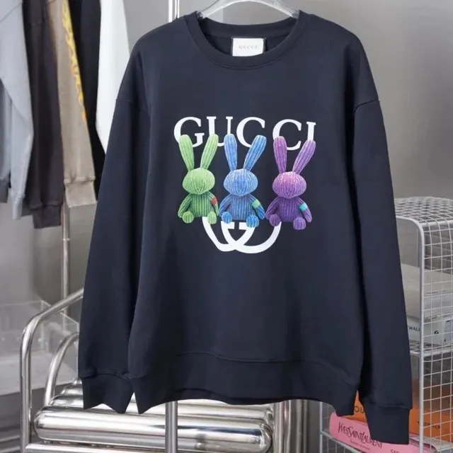 Gucci Corduroy Rabbit Sweatshirt Triple Rabbit Print