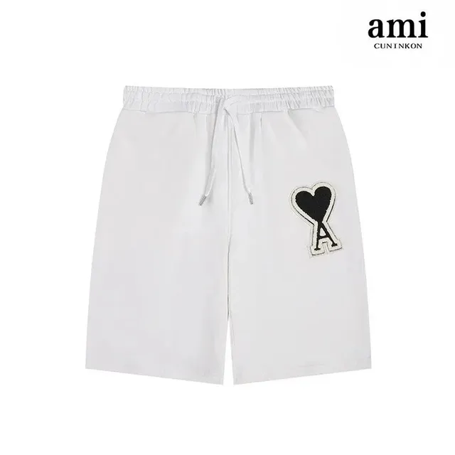 AMI Paris Logo Shorts Heart Logo