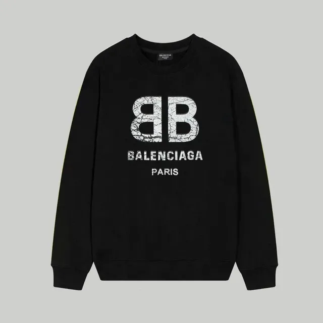Balenciaga Crewneck Sweatshirt Cracked Logo