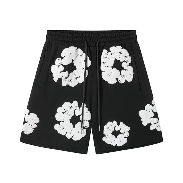 29#黑色白印花短裤