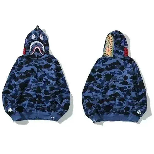 BAPE Shark Hoodie Blue Camo