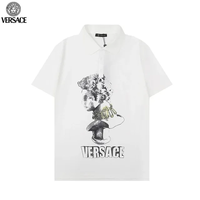Versace Polo Shirt Medusa Bust Print