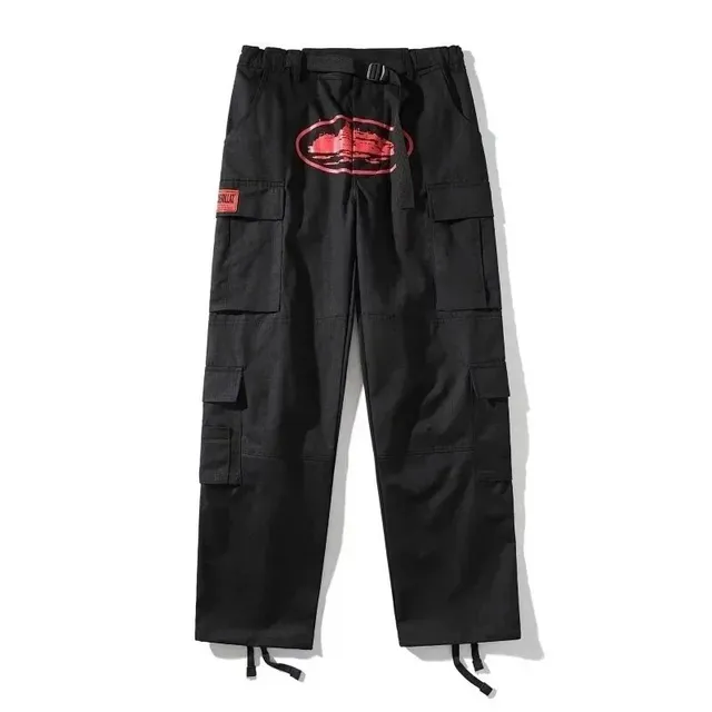 Corteiz Cargo Pants Red Logo