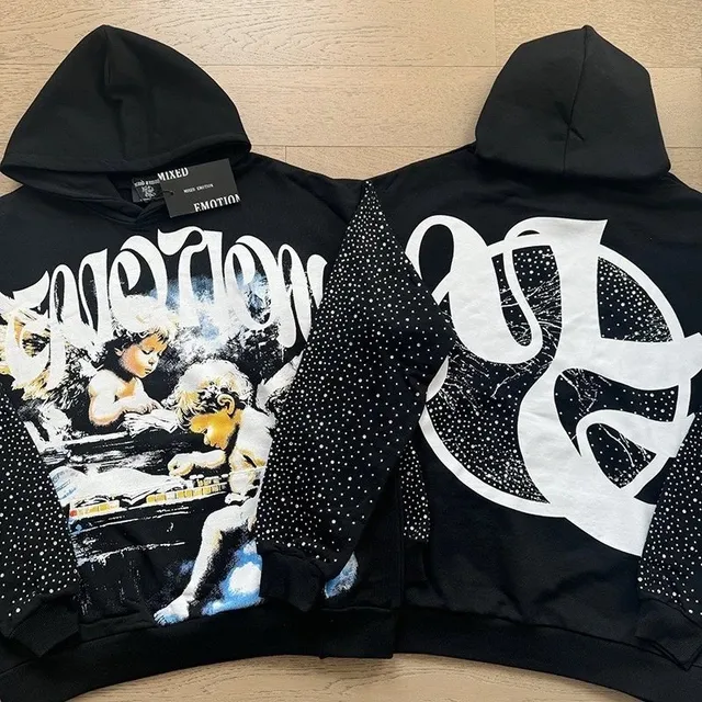 Mixed Emotion Hoodie Angelic Print