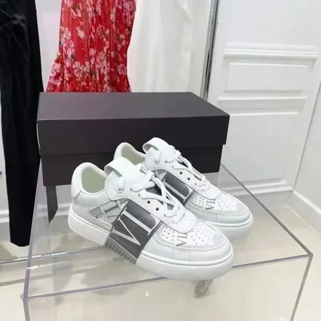 Valentino VLTN Sneaker White with Grey VLTN Strap