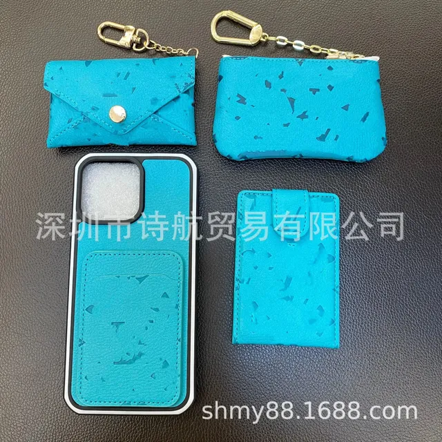 Louis Vuitton Mini Wallet Set Speckled Blue