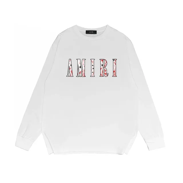 Amiri Long-Sleeve Tee Floral Logo Print