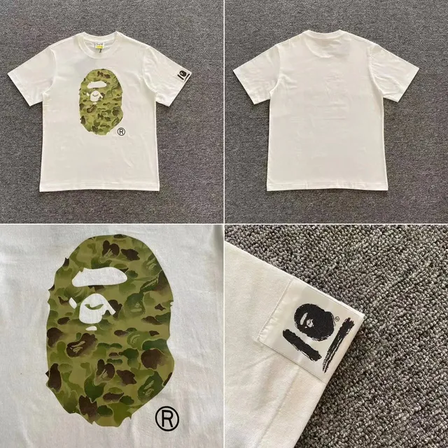 BAPE Shark Tee Camo Ape Head