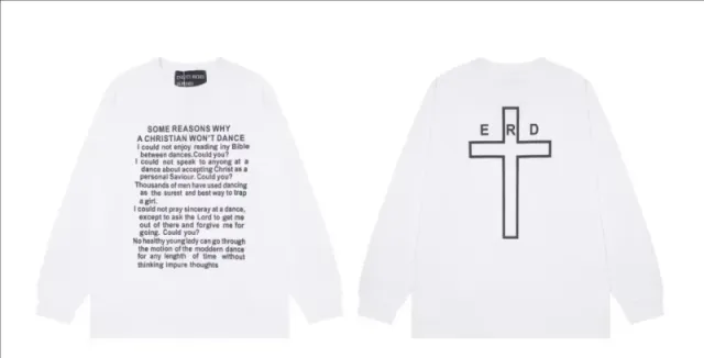 ER016 white long sleeve T-shirt