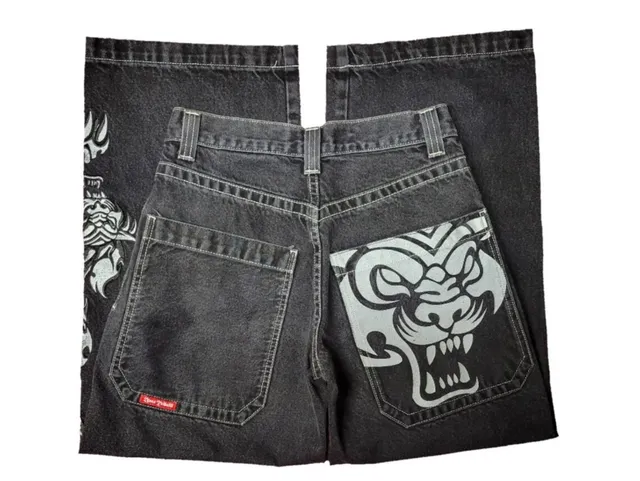 BAPE Denim Shorts Tiger Print