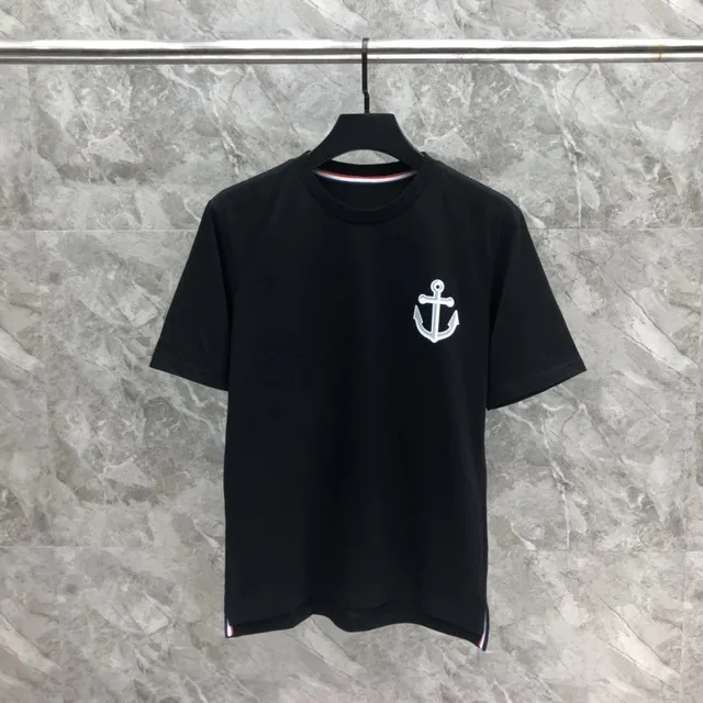Thom Browne Anchor Logo T-Shirt Embroidered Anchor