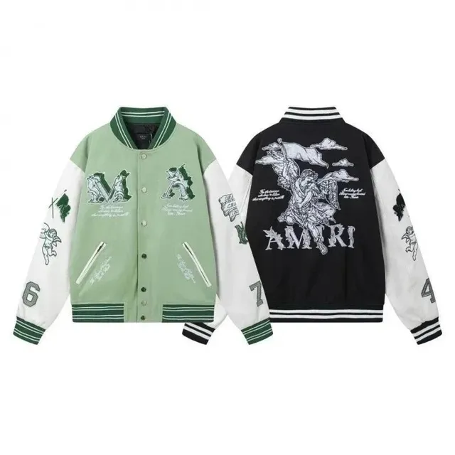 Amiri Varsity Jacket Angel Print