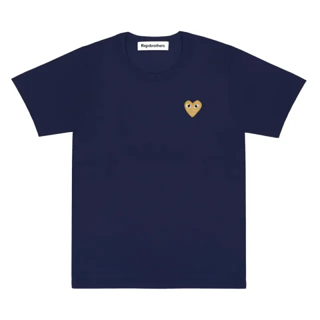 Comme des Garçons Heart Logo T-Shirt Gold Eye Heart