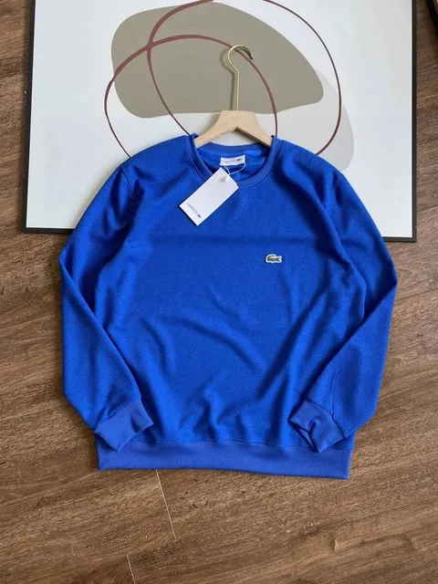 Lacoste Crewneck Sweatshirt Ribbed Knit