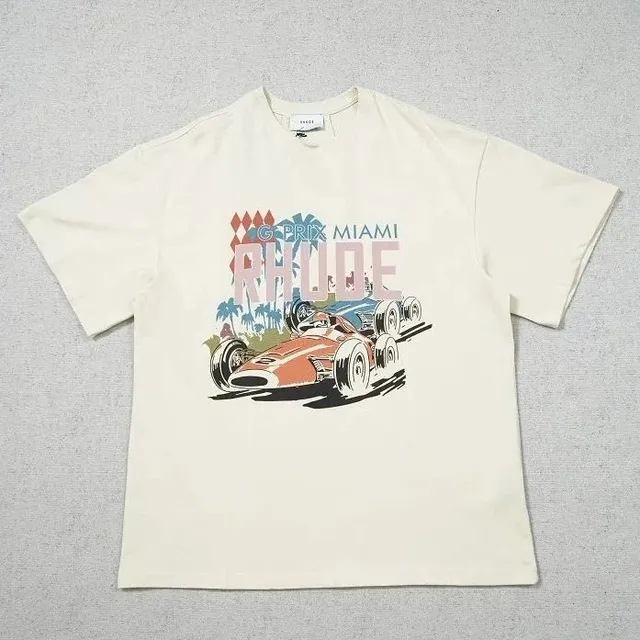 Rhude Graphic T-Shirt GPrix Miami Print