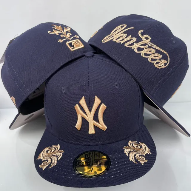 New Era × MLB 59FIFTY NY Yankees Gold Embroidery