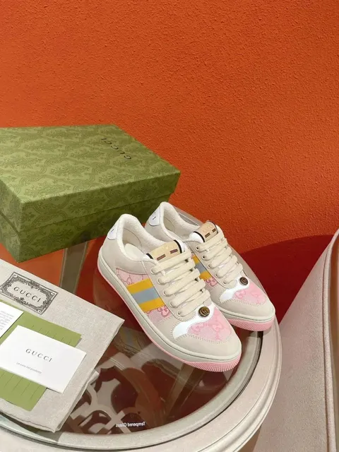Gucci GG Marmont Sneaker Web Stripe Pink