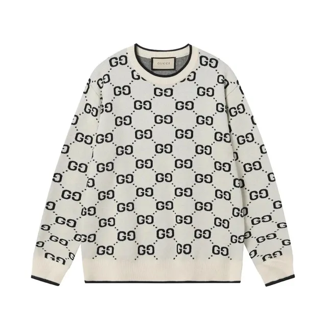 Gucci GG Knit Sweater Monogram Intarsia