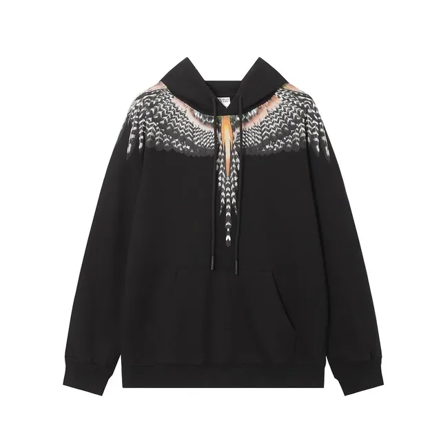 Marcelo Burlon Wings Hoodie Feather Print