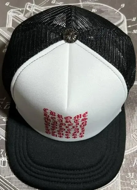 Chrome Hearts Trucker Hat Red Script Logo