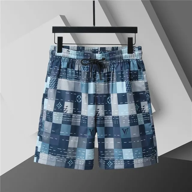 Louis Vuitton Patchwork Swim Shorts Monogram Grid Print