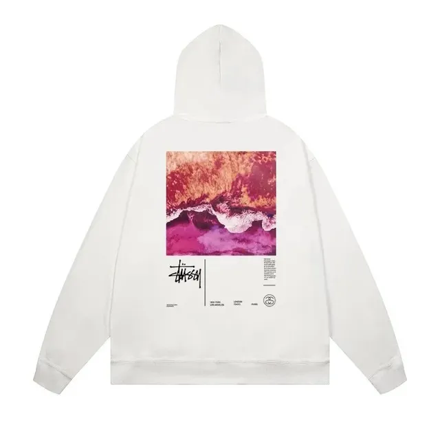 Stüssy Hooded Sweatshirt Ocean Print