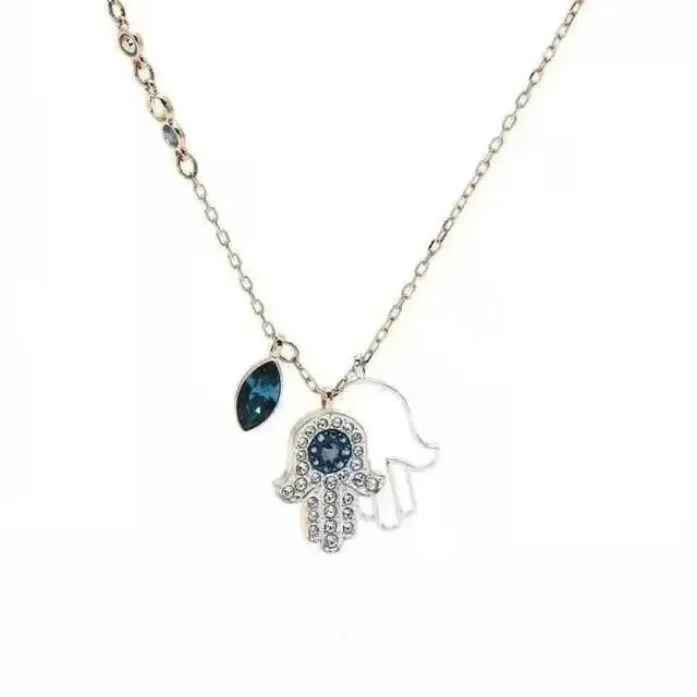 Swarovski Hamsa Hand Necklace Crystal-Embellished