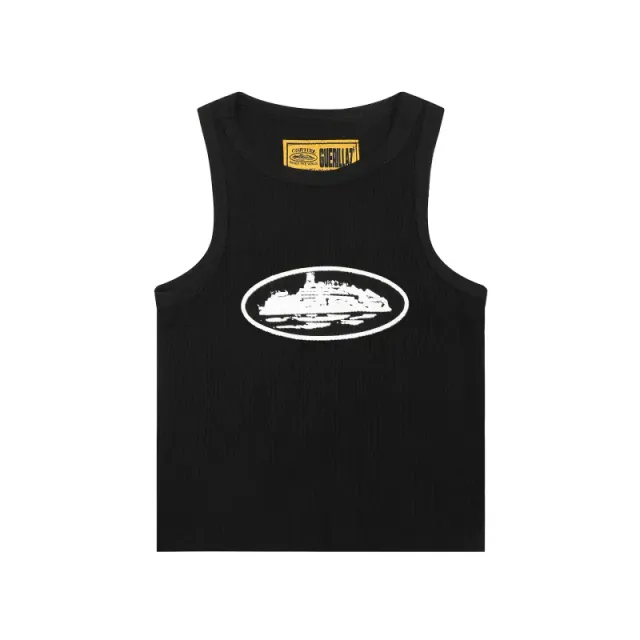 Chrome Hearts Ribbed Tank Top White Yacht Logo