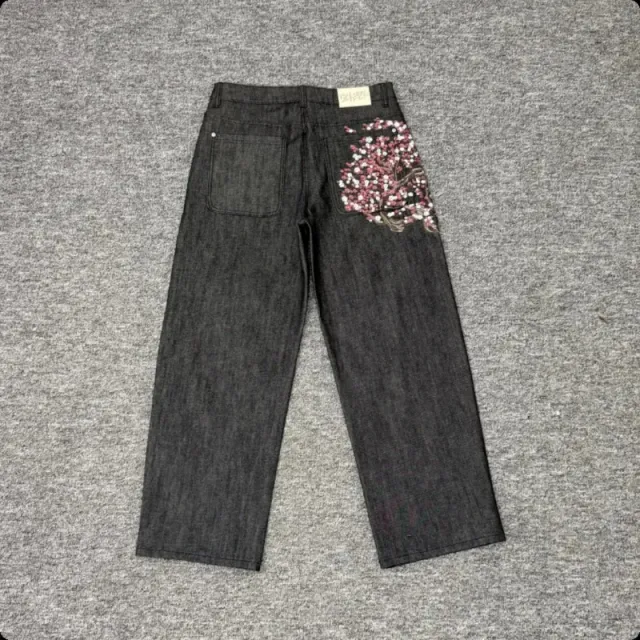 Denim Tears Embroidered Jeans Cherry Blossom Patch