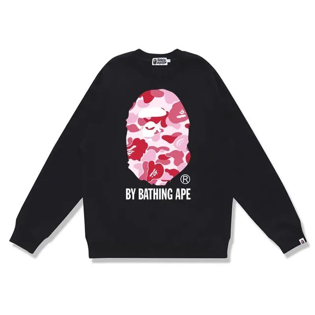 BAPE Crewneck Sweatshirt Pink Camo Ape Head