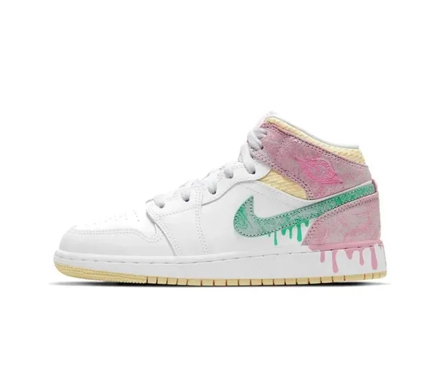 Air Jordan 1 Mid Off-White Dripping Paint