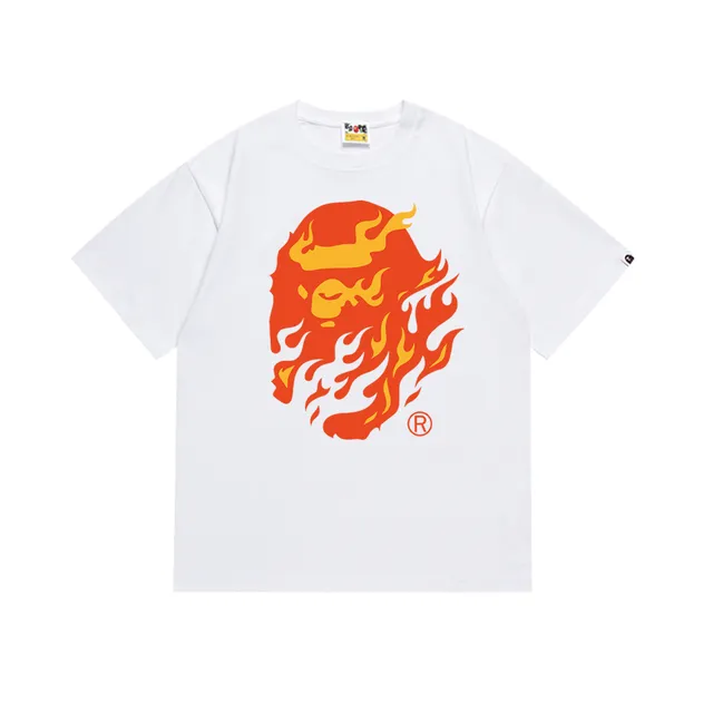 BAPE Graphic Tee Flame Ape Head