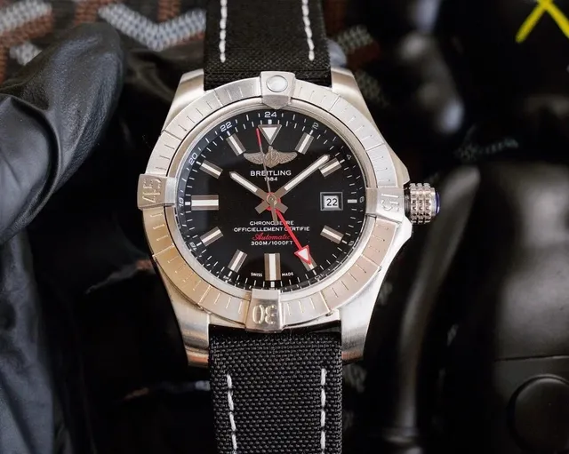 Breitling Chronomat Black Dial with Red Seconds Hand