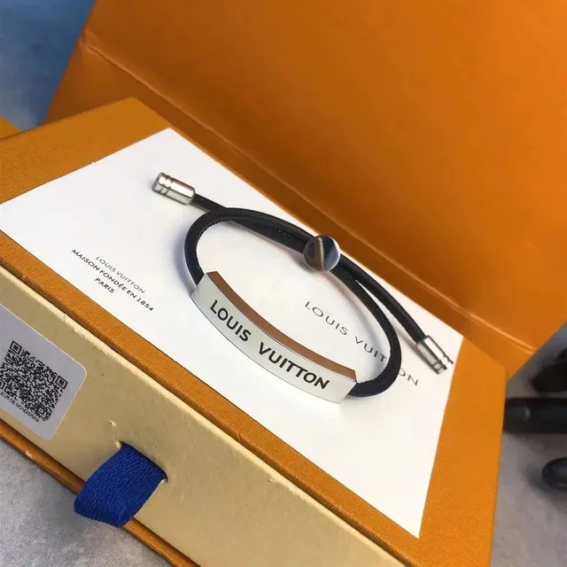 Louis Vuitton Bracelet Leather and Metal