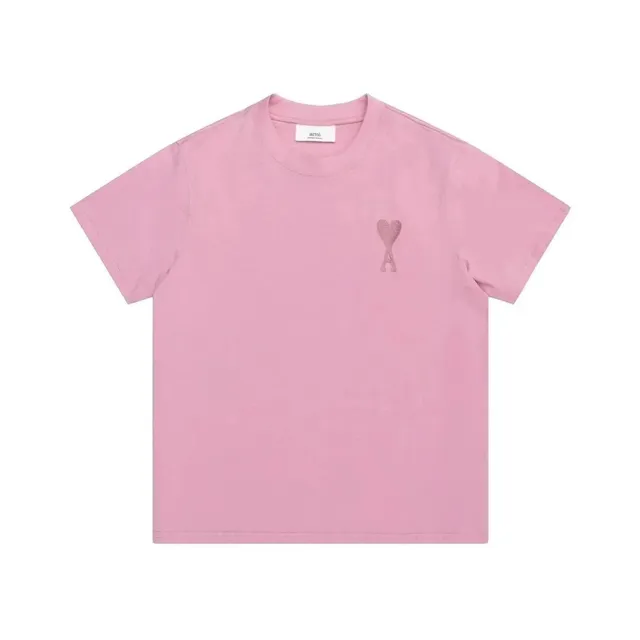 AMI Paris Heart Logo T-Shirt Embroidered Heart