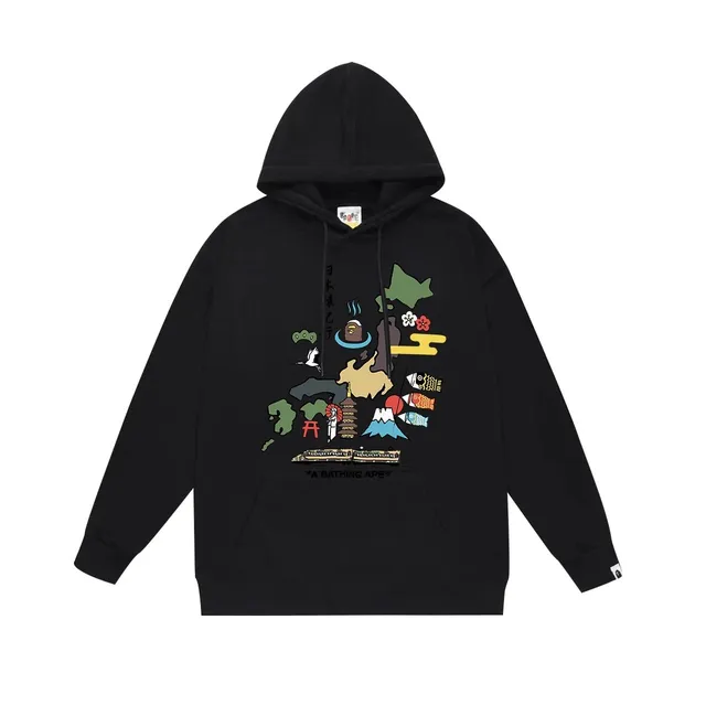 BAPE Hoodie Japan Map Graphic