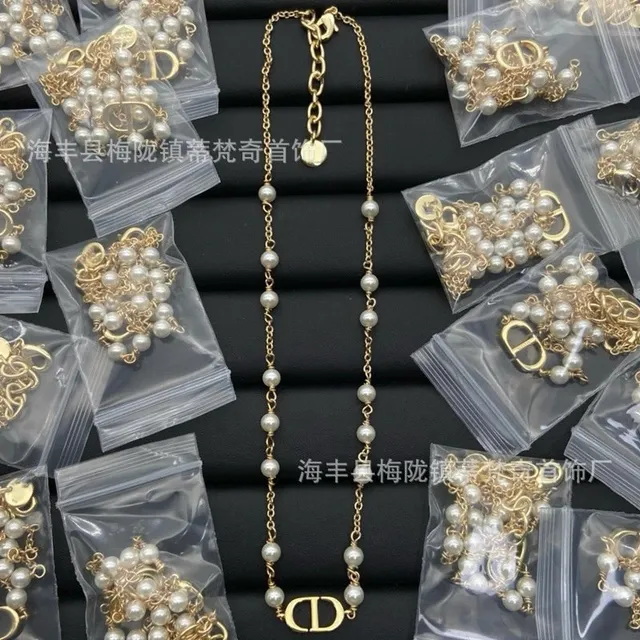 Dior Pearl Chain Necklace